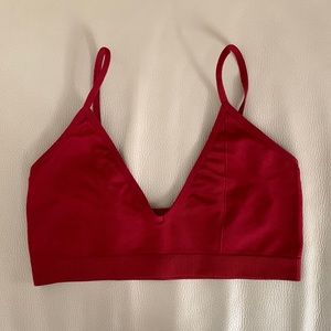 Colsie thin dark red bra.